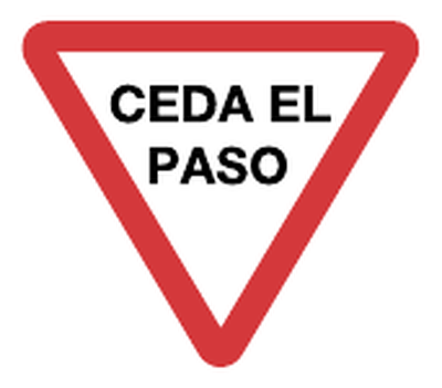 Que indica la senal ceda el paso?